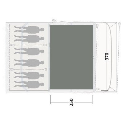 Alfombra para tienda Outwell Cozy Carpet Florida / Alabama 6 Air