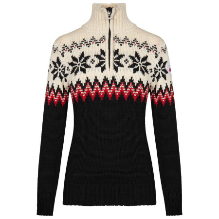 Jersey de mujer Dale of Norway Myking Fem Sweater negro Black Raspberry Offwhite