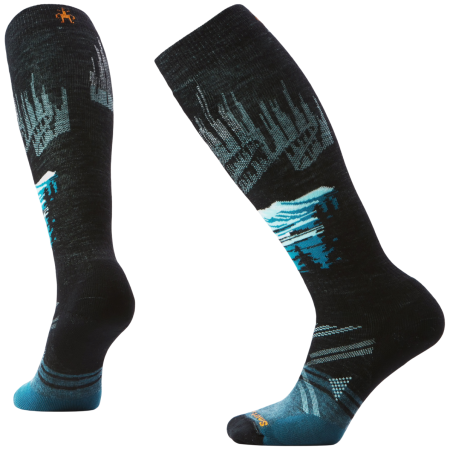 Calcetines de esquí Smartwool W Ski Full Cushion Alpine Auroras negro/azul BLACK