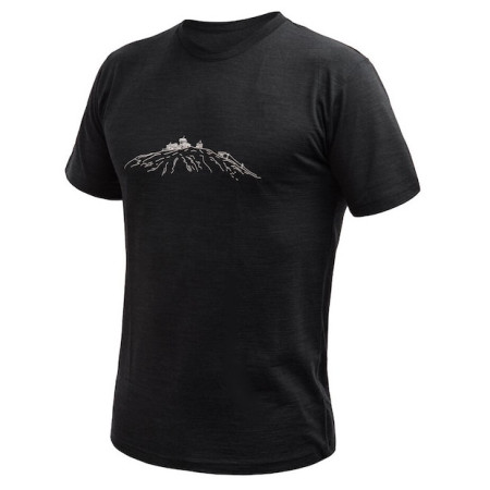 Camiseta funcional de hombre Sensor Merino Cordura Peak negro černá