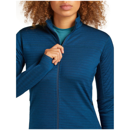 Sudadera funcional de mujer Icebreaker Women Merino Blend 300 RealFleece™ Descender LS Zip