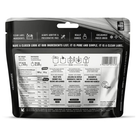 Comida deshidratada Lyo food Ovesný Payasam 60g