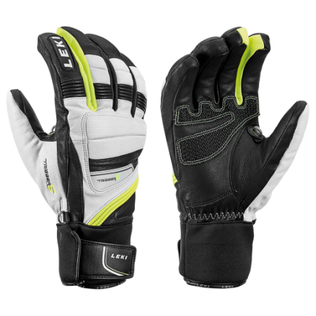 Guantes de esquí Leki Griffin Prime S blanco/negro white-black-yellow