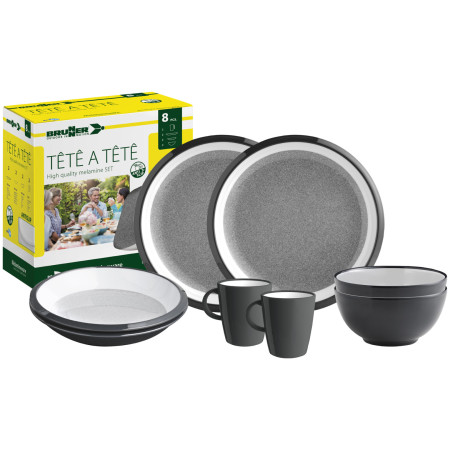 Vajilla Brunner Set tête-à-tête Granyte 8 pcs