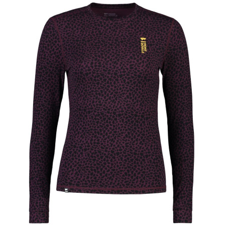 Camiseta funcional de mujer Mons Royale Cascade Merino Flex 200 Ls Winter Leopard violeta WinterLeopard