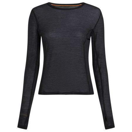 Camiseta de mujer Icebreaker Women Merino Blend 75 Cool-Lite™ Featherlight™ LS Crewe negro Black