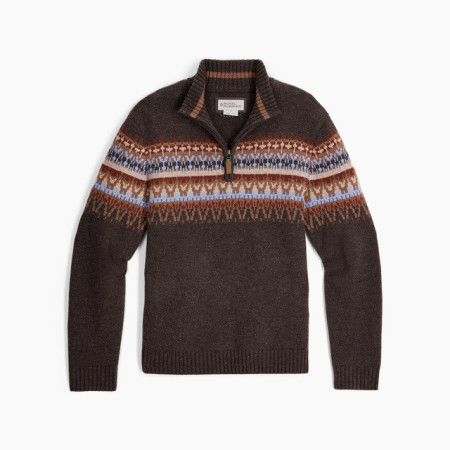 Jersey de hombre Royal Robins Arch Rock 1/4 Zip marrón oscuro Turkish Coffee Htr Kirkwood Pt