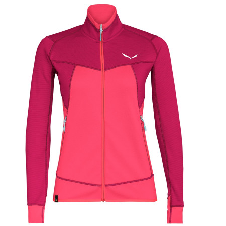 Sudadera de mujer Salewa Puez Melange 2 PL W FZ rosa VivacioMelange