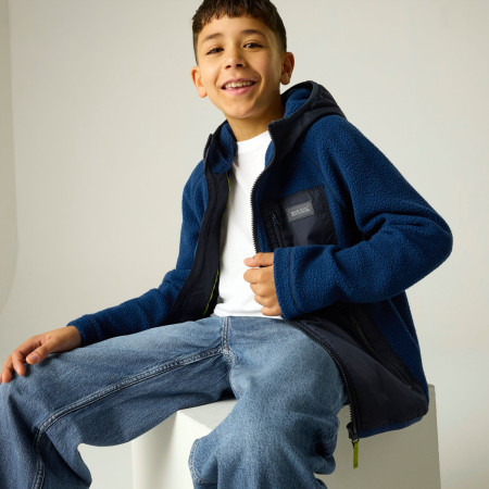 Sudadera para niños Regatta Munro Hybrid Jacket AviBlueNavy