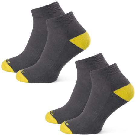 Calcetines Zulu Everyday 100M 2-pack gris oscuro Dark Grey/Yellow