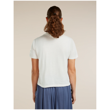 Camiseta de mujer Icebreaker Merino 150 Tech Lite SS Crop Tee NZ Flora