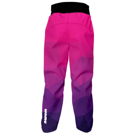 Pantalones softshell para niños WAMU Mozaika purple