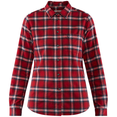 Camisa de mujer Fjällräven Övik Flannel Shirt W rojo Deep Red