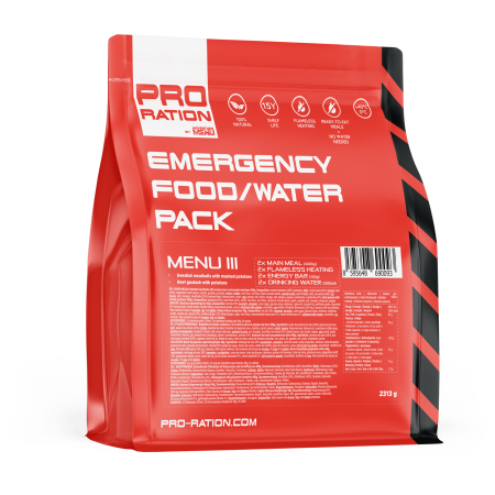 Plato principal Adventure Menu Emergency food/water pack, Menu III rojo red