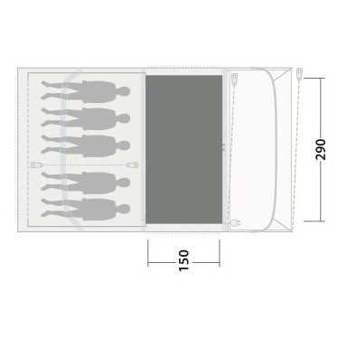 Alfombra para tienda Outwell Cozy Carpet Flagstaff / Nashville / Monterey 5 Air
