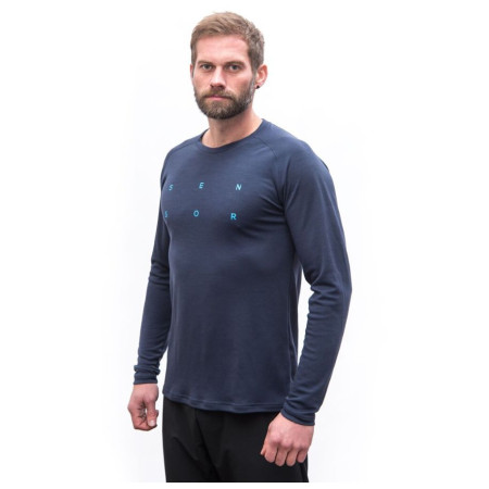 Camiseta funcional de hombre Sensor Merino Blend Typo deep blue