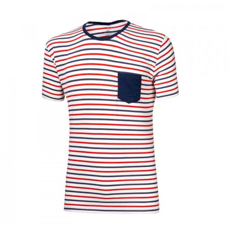 Camiseta de hombre Progress OS Pandur 24GA azul/blanco TricolorStrips