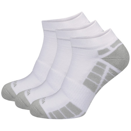 Calcetines MOOA Silver Bamboo Low 3-pack blanco/gris White/Grey