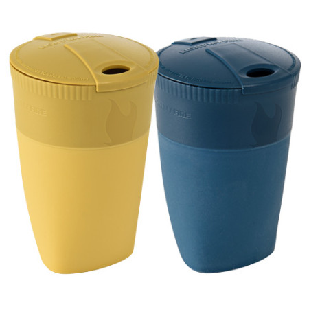 Juego de vasos Light My Fire Pack-up-Cup 2-pack azul/amarillo Mustyyellow/Hazyblue