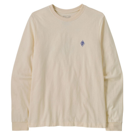 Camiseta de hombre Patagonia M's L/S MW Hut Tripper Skyline T-Shirt beige Undyed Natural