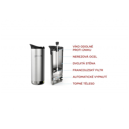 Termo GoSun Brew 12V a kávovar French Press