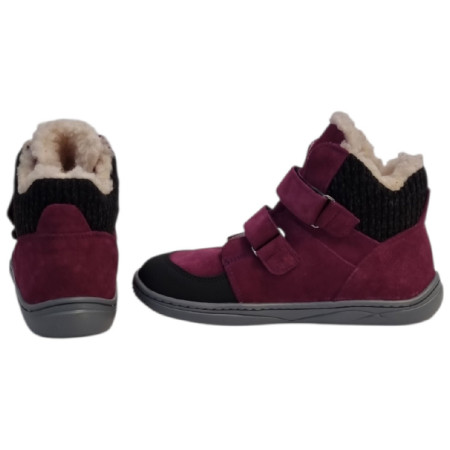 Calzado barefoot niño beBare 3555TY Bordeaux