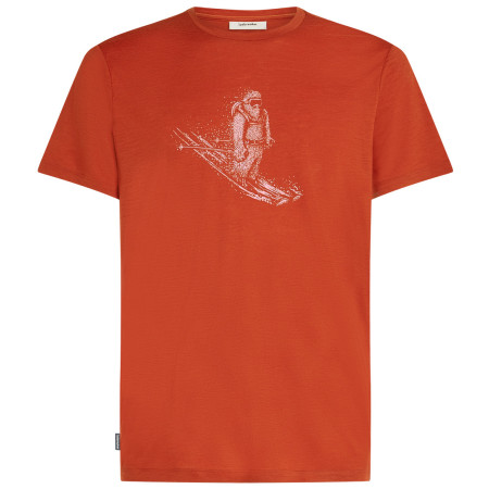 Camiseta de hombre Icebreaker Merino 150 Tech Lite Skiing Yeti naranja Agate