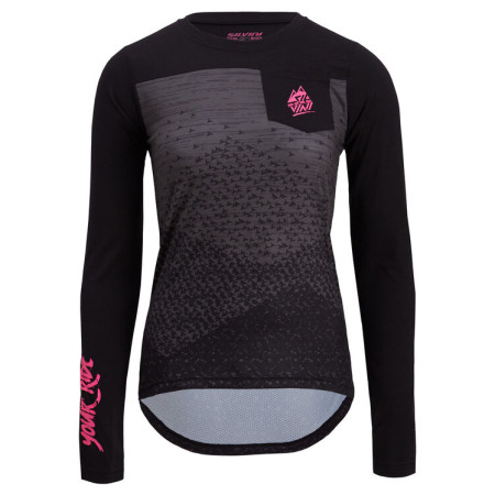 Maillot de ciclismo para mujer Silvini Ella 2023 negro/rosa black-fuchsia