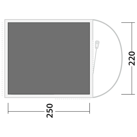 Suelo debajo de tienda de campaña Outwell Footprint Sky 2