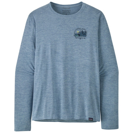 Camiseta de hombre Patagonia Cap Cool Daily Graphic Lands LS azul Lost And Found: Steam Blue X-Dye