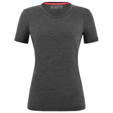 Camiseta funcional de mujer Salewa Pure Eagle Amr W Smles Tshirt. gris oscuro Black Out