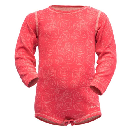 Ropa interior funcional para niños Devold Duo Active Baby Body rosa Poppy