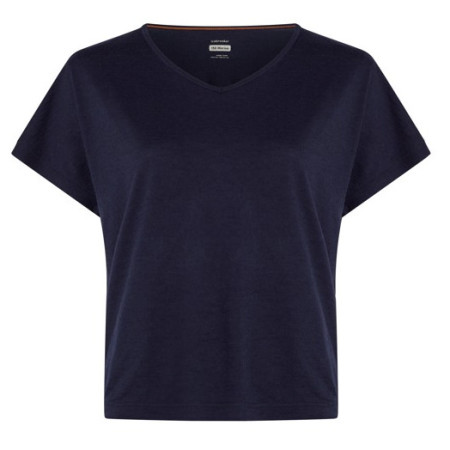 Camiseta funcional de mujer Icebreaker Women Mer 150 Lodge SS Tee azul oscuro Midnight Navy
