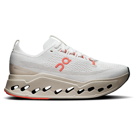 Zapatillas de carrera para mujer On Running Cloudsurfer Max beige/rojo Ivory/Salmon