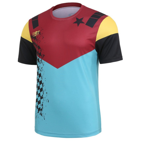 Maillot de ciclismo de hombre Protective 115011-760 P-Fast Gun azul/rojo dark haze