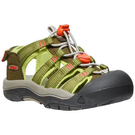 Sandalias para niños Keen Newport Boundless Ch verde claro dark olive/scarlet ibis