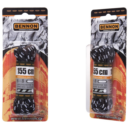 Cordones Bennon Laces Black-Grey Box 155 cm