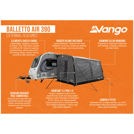 Carpa de autocaravana/furgoneta Vango Balletto Air 390