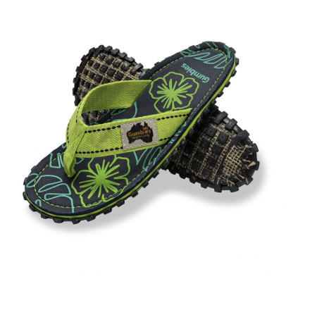 Chanclas de mujer Gumbies Lime Hibiscus
