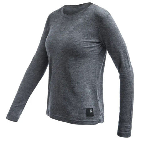 Camiseta de mujer Sensor Merino Lite gris anthracite gray