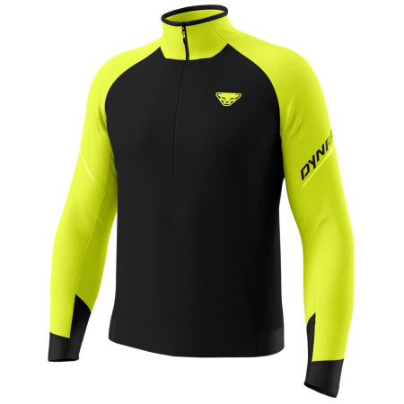 Camiseta funcional de hombre Dynafit Alpine L/S 1/2 Zip Tee M negro/amarillo 5A31 - ultra yellow/0910