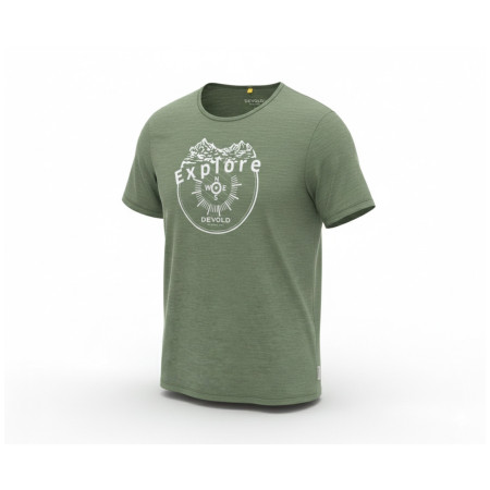 Camiseta de hombre Devold Active Explore Tee Man verde Forest