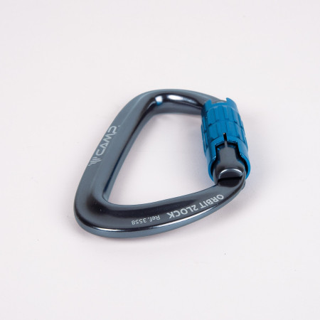 Mosquetón Camp Orbit 2Lock - Gun Metal / Blue