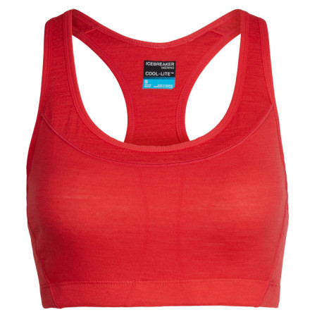 Sujetador Icebreaker Wmns Meld Zone Sport Bra rojo Ember