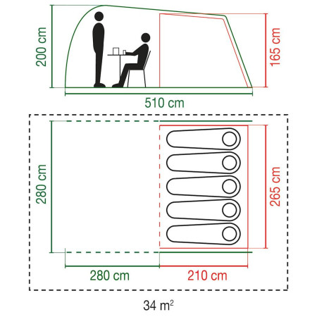 Tienda familiar Coleman Waterfall 5