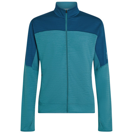 Sudadera funcional de hombre Icebreaker Men Merino Blend 300 RealFleece™ Descender LS Zip azul claro Topaz/Atlant/Cb