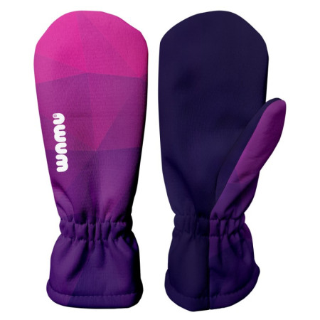 Guantes softshell para niños WAMU Mozaika purple