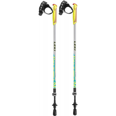 Bastones de caminata nórdica para niños Leki Walker XS gris/azul