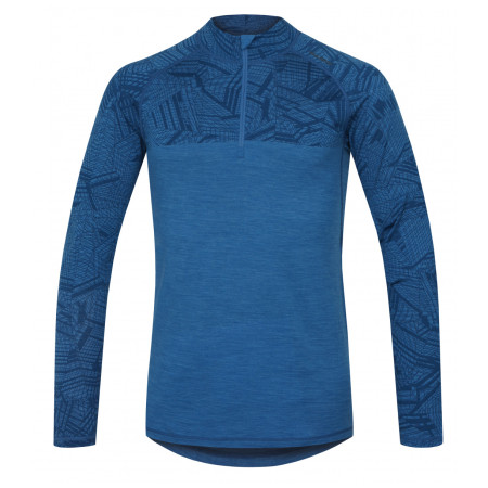 Ropa interior térmica para hombre Husky Merino 100 Dl. Rukáv Zip M azul oscuro