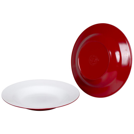 Plato Bo-Camp Deep plate melamine 2 rojo Red/White